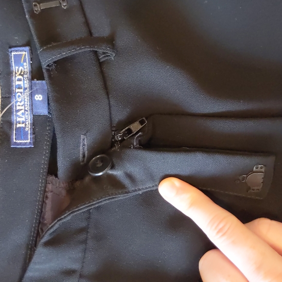 Harolds Womens Black Pants Fan Detail - Picture 4 of 8